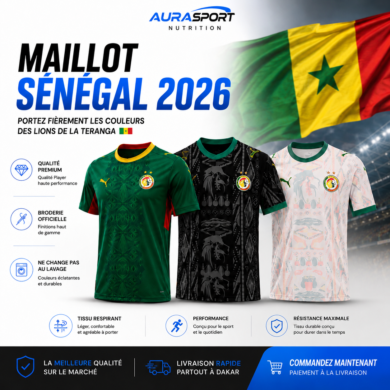 ORIGINAL MAILLOT SÉNÉGAL 2026
