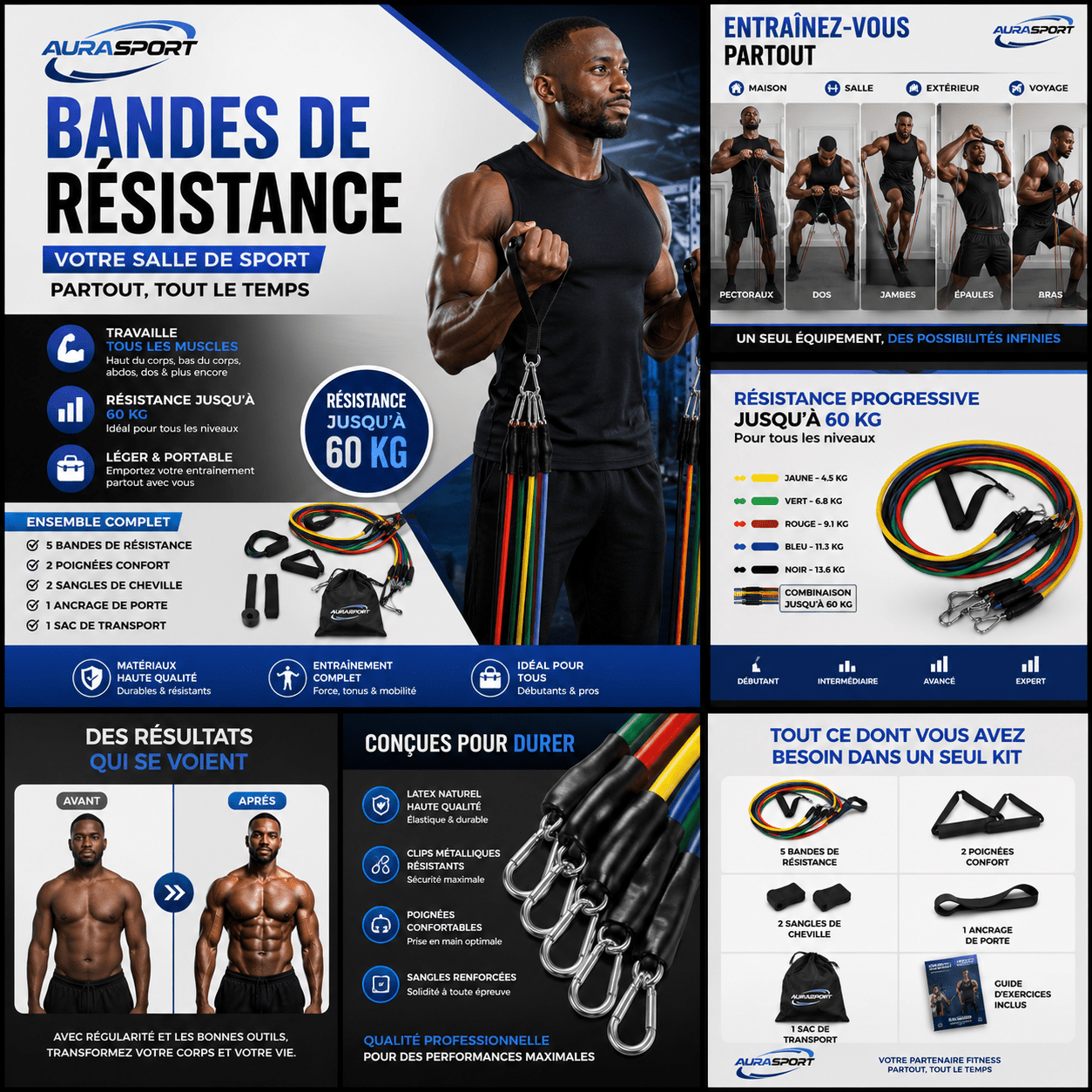 Bande de résistance multifonctions | Full body - AURA SPORT