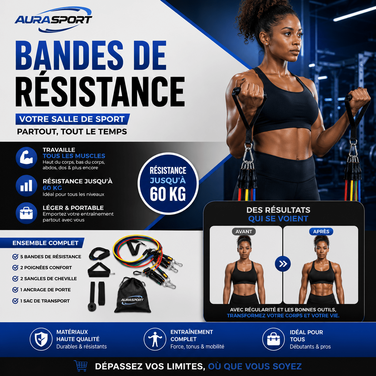 Bande de résistance multifonctions | Full body - AURA SPORT