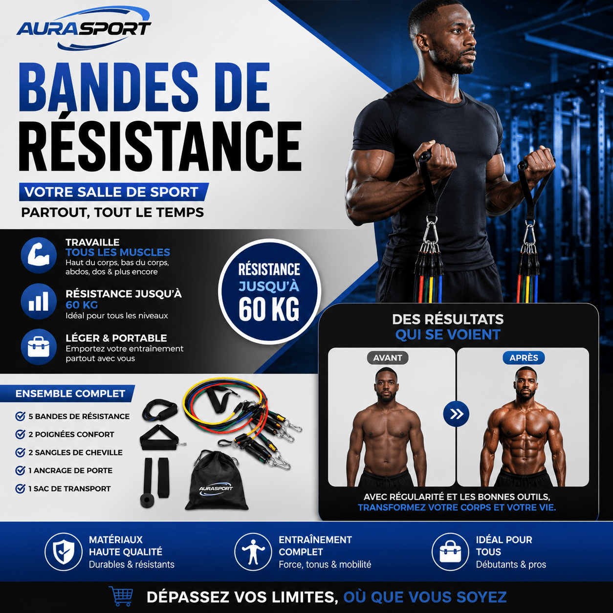 Bande de résistance multifonctions | Full body - AURA SPORT