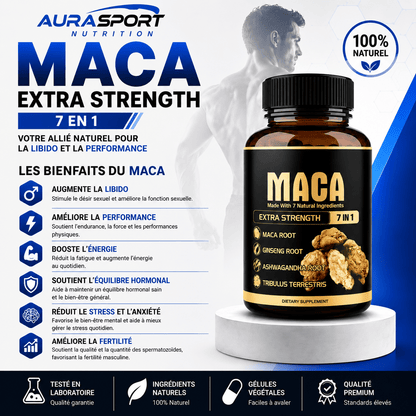Maca EXTA STRENGH | 7 in 1 + - AURA SPORT
