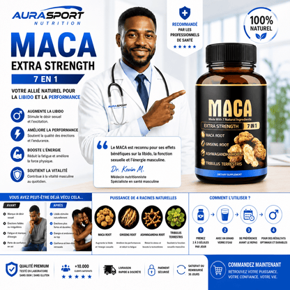 Maca EXTA STRENGH | 7 in 1 + - AURA SPORT