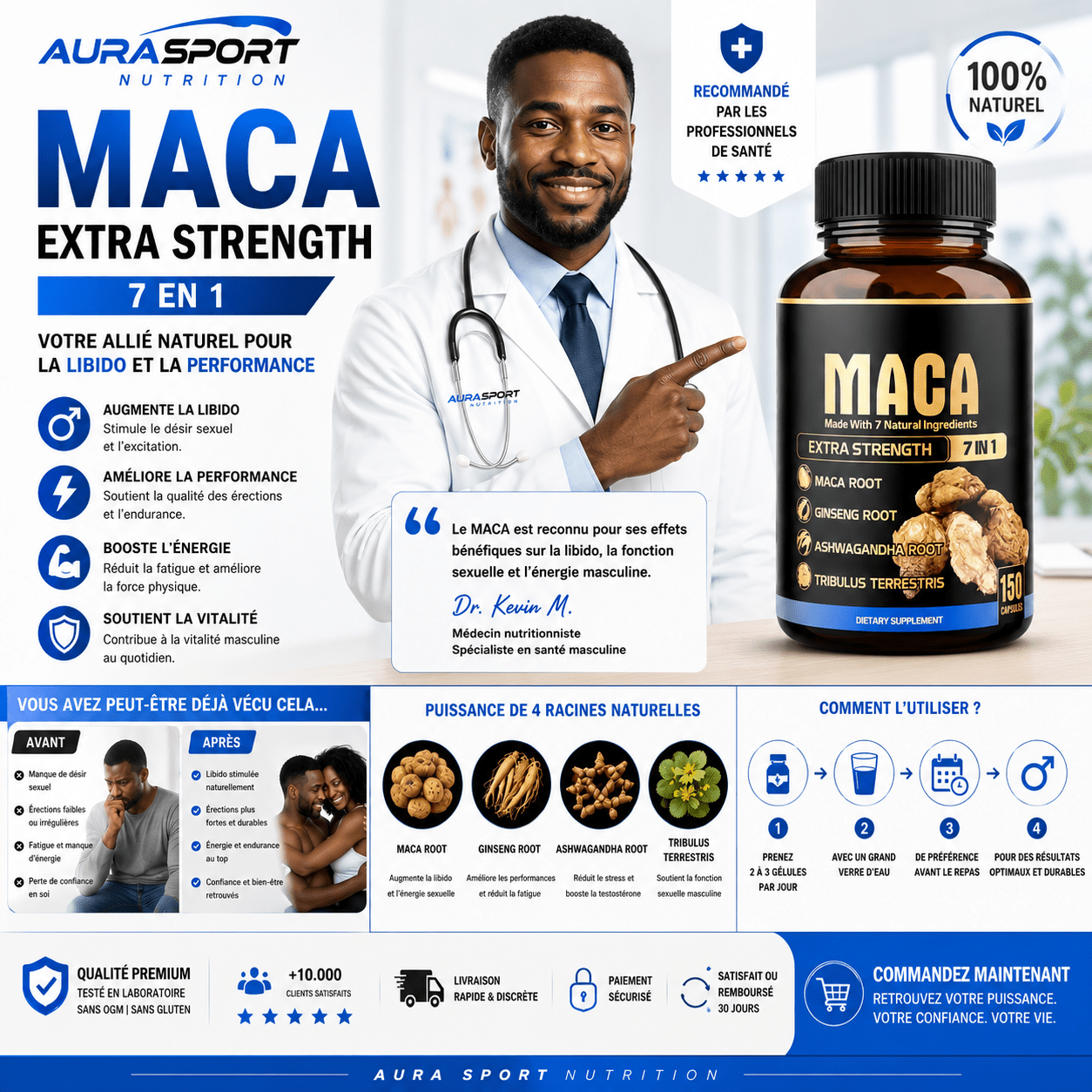 Maca EXTA STRENGH | 7 in 1 - AURA SPORT