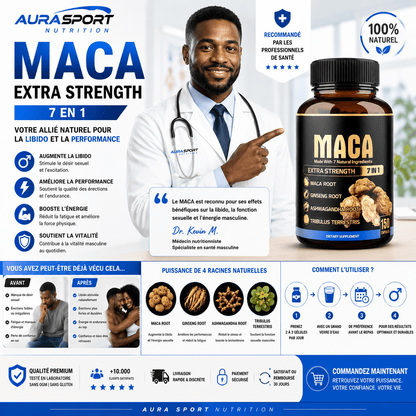 Maca EXTA STRENGH | 7 in 1 - AURA SPORT