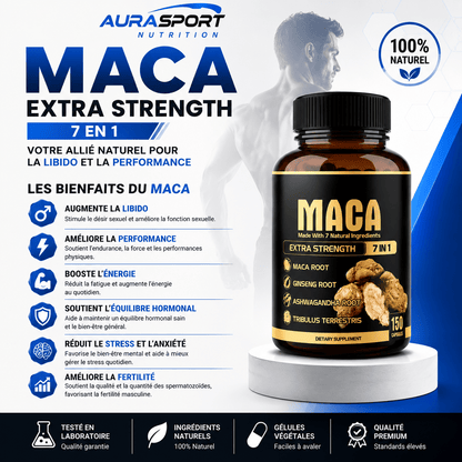 Maca EXTA STRENGH | 7 in 1 - AURA SPORT