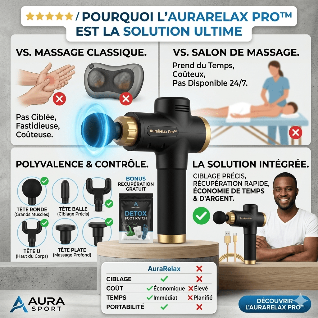 Pistolet de massage multifonction | - AURA SPORT