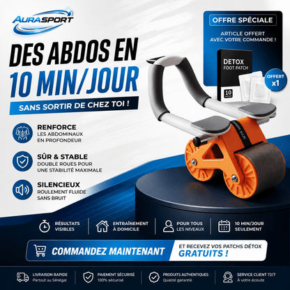 Roulette abdominale multifonctions| Modèle Premium - AURA SPORT
