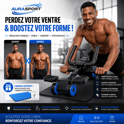 Roulette abdominale multifonctions| Modèle Premium - AURA SPORT